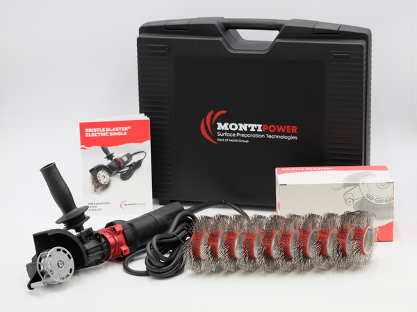 Bristle Blaster® Set Electric (900W) – with stainless steel belts (SE-1261-SS-BMC)